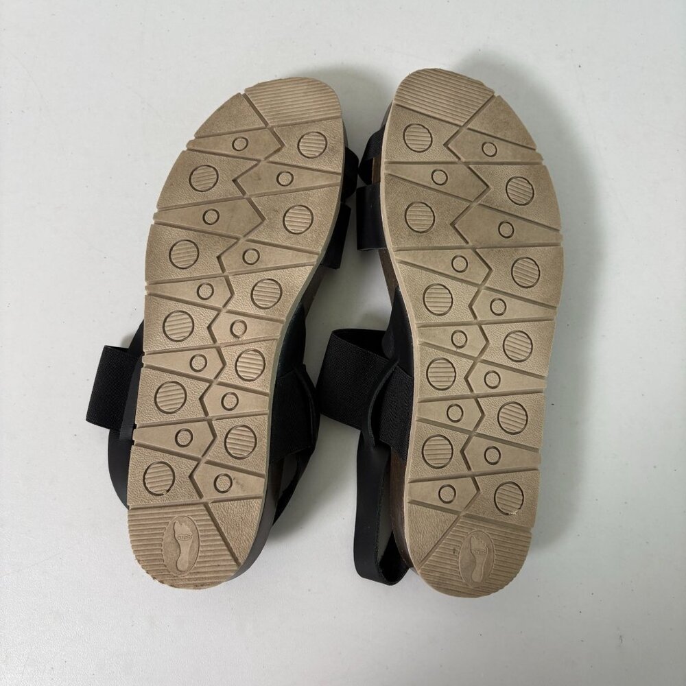 Plakton Sandals Womens Size 8 EU 39 Black Strappy‎ Comfort Gel Touch - Picture 8 of 9